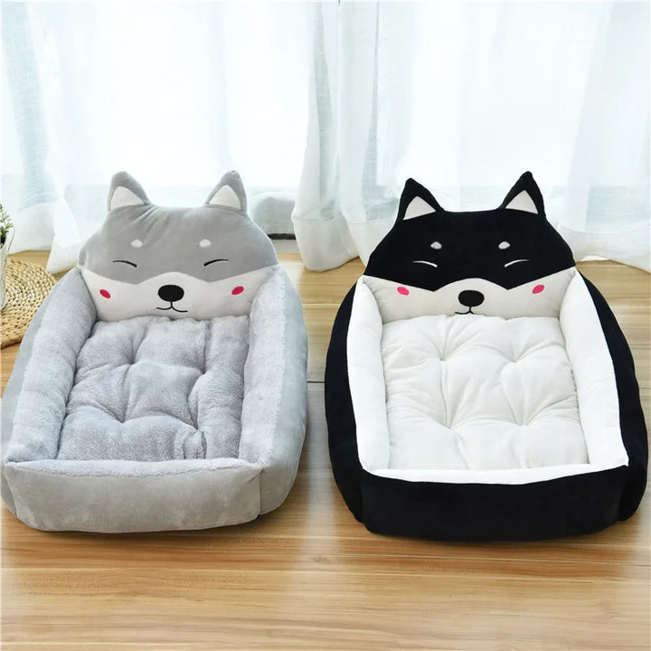 Washable Cartoon Puppy Cat Bed for Small Dogs