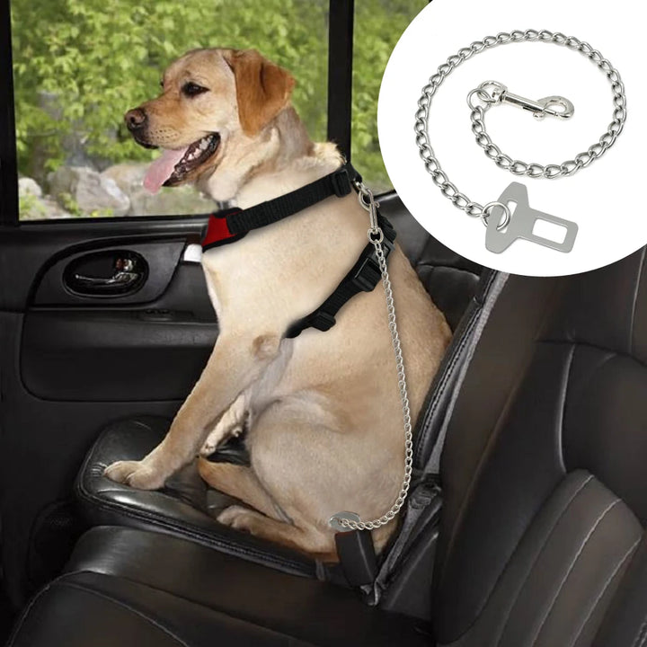 Durable Stainless Steel Dog Chain Pet Car SeatBelt