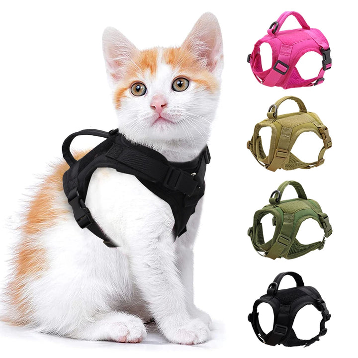 Adjustable Nylon Vest Military Cat Harness With Handle