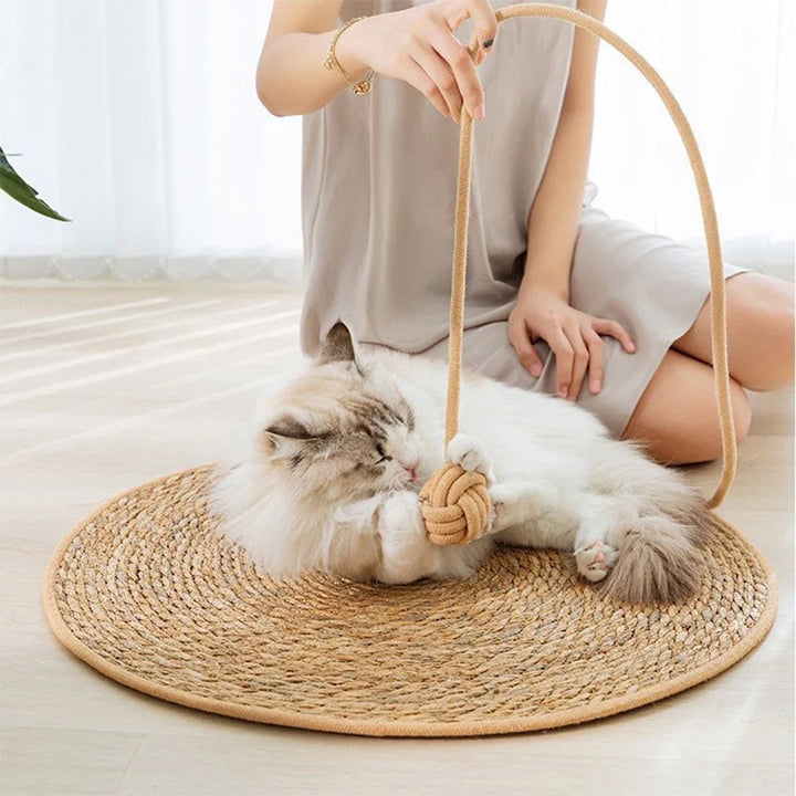 Cat Scratcher for Sharpen Nails - Rattan Mat Board