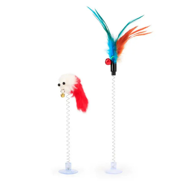 Feather Suction Cup Interactive & Colorful Cat Toy