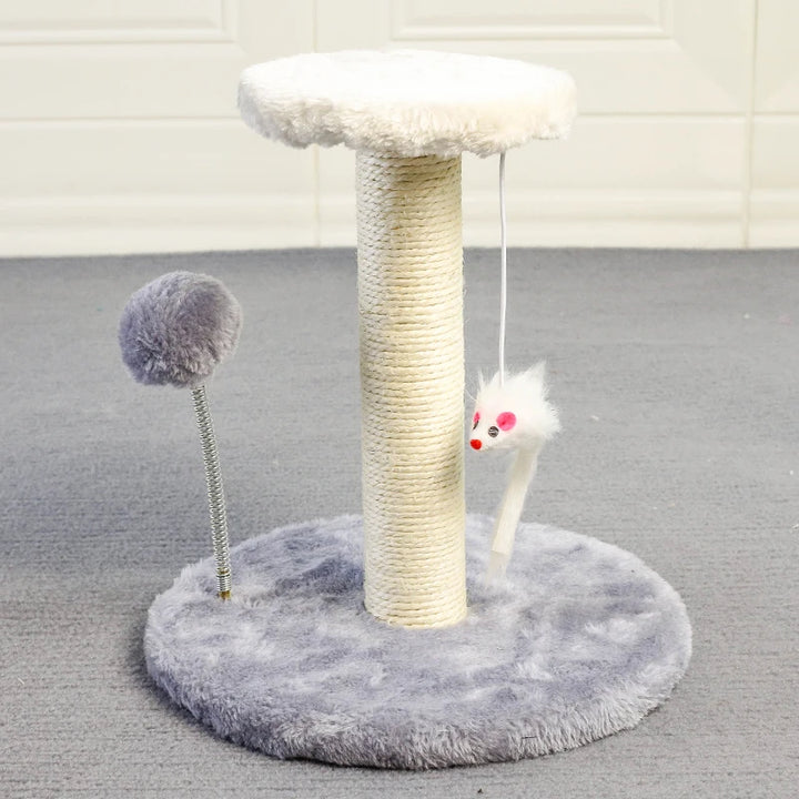 Cat Scratching Tower with Interactive Ball and Plush Mouse