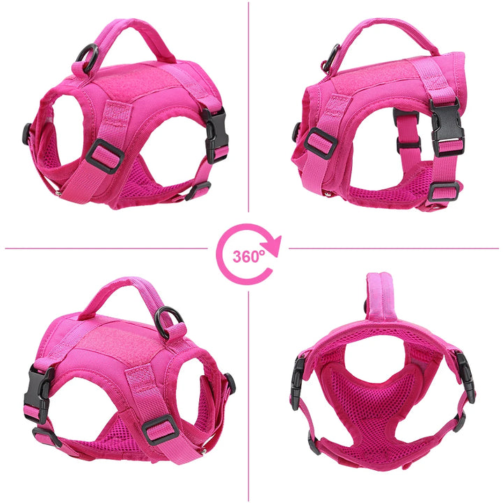 Adjustable Nylon Vest Military Cat Harness With Handle