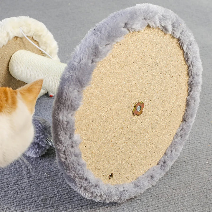 Cat Scratching Tower with Interactive Ball and Plush Mouse