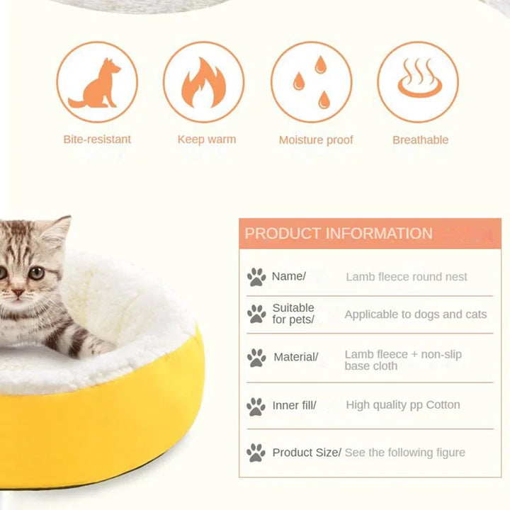 Comfortable Plush Nest Bed for Small Pets